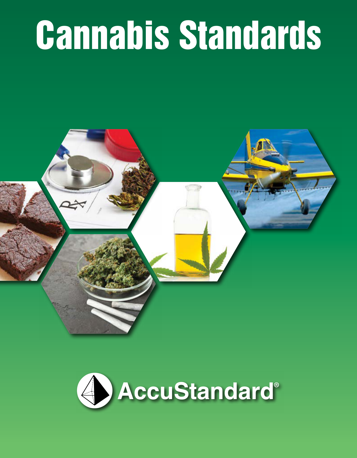 Portada del catálogo de análisis de cannabis AccuStandard